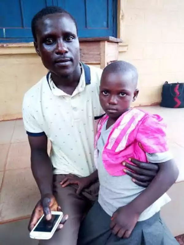 Photos: The 6-Year-old Girl Found Wandering in Ebonyi, Reunites with Her Father